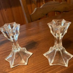 Chrystal candle holders